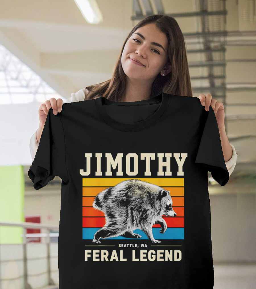 Jimothy Seattle Feral Legend Raccoon T-Shirt