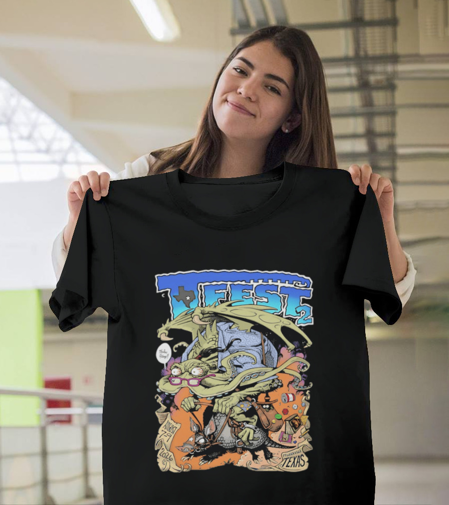 T Fest 2 Cthulhu Armadillo August 29 2026 Pflugerville Texas T-Shirt
