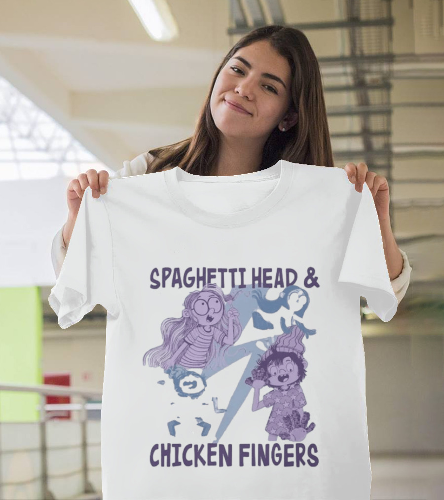 Spaghetti Head And Chicken Fingers Fun Cartoon Characters Adventure T-Shirt