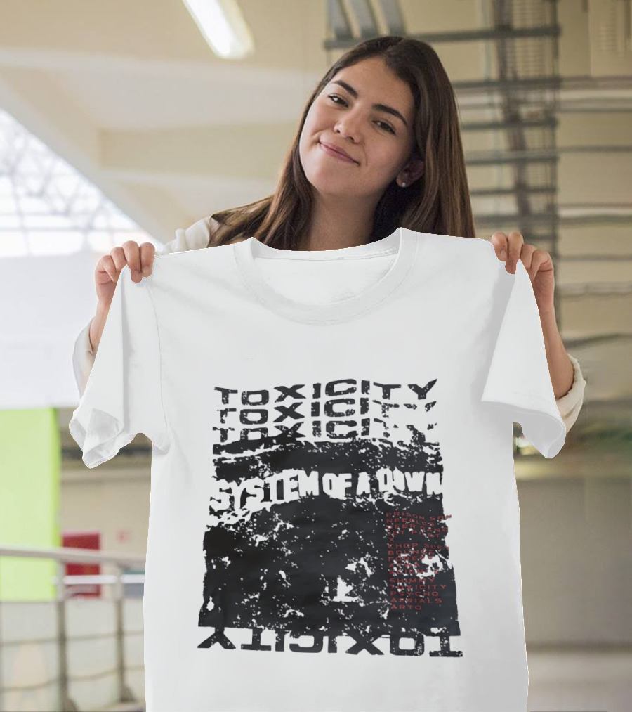 System Of A Down Toxicity Album Tracklist Prison Song Needles Deer Dance Chop Suey Bounce Forest Aerials Arto T-Shirt
