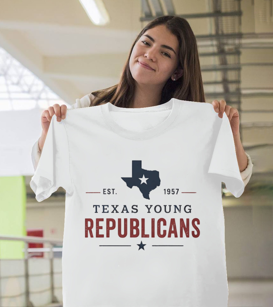 Texas Young Republicans Est 1957 Texas Map Republican Party T-Shirt