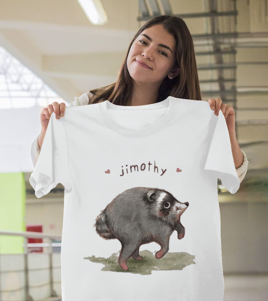 Jimothy Raccoon Cute Nature Illustration Seattle T-Shirt