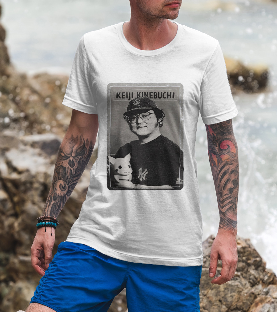 KEIJI KINEBUCHI Memorial 1956 2002 Pikachu NY Yankees Hat T-Shirt