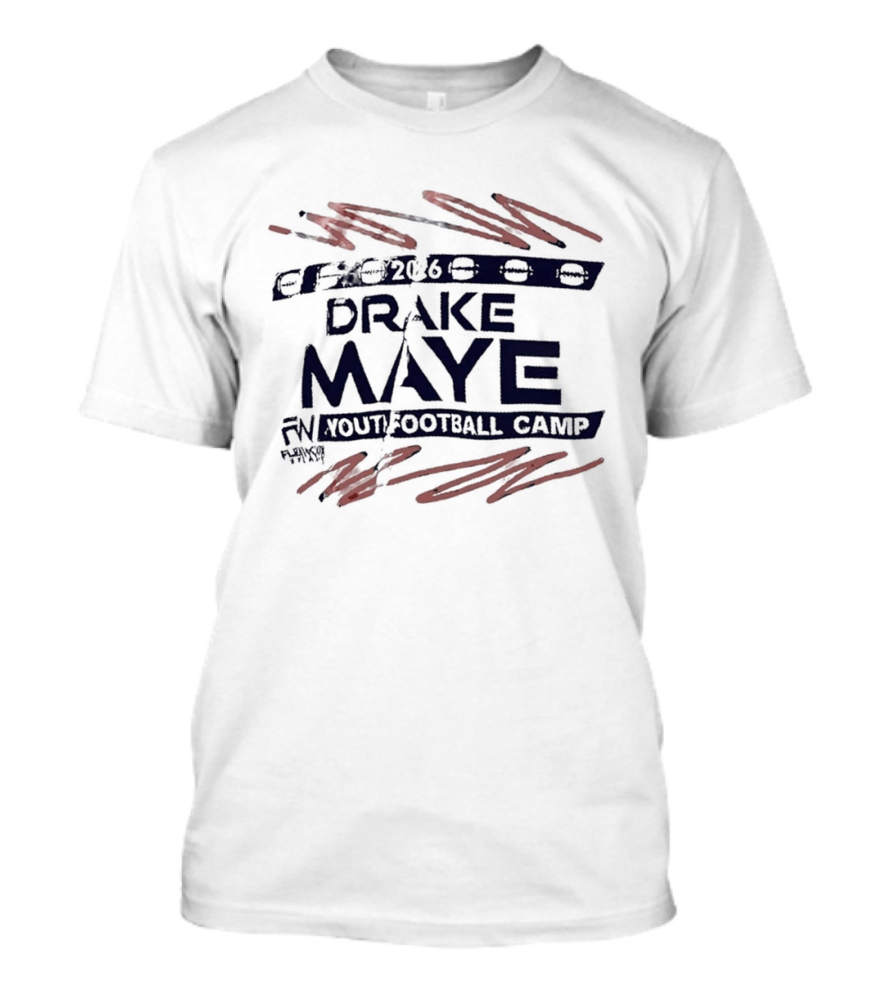 New England Patriots Drake Maye Youth Football Camp 2026 Auburn High School T-Shirt