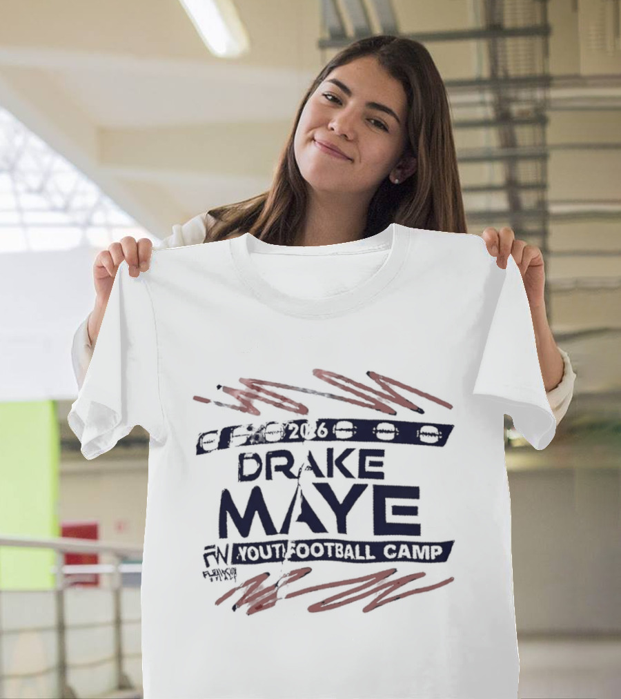 New England Patriots Drake Maye Youth Football Camp 2026 Auburn High School T-Shirt