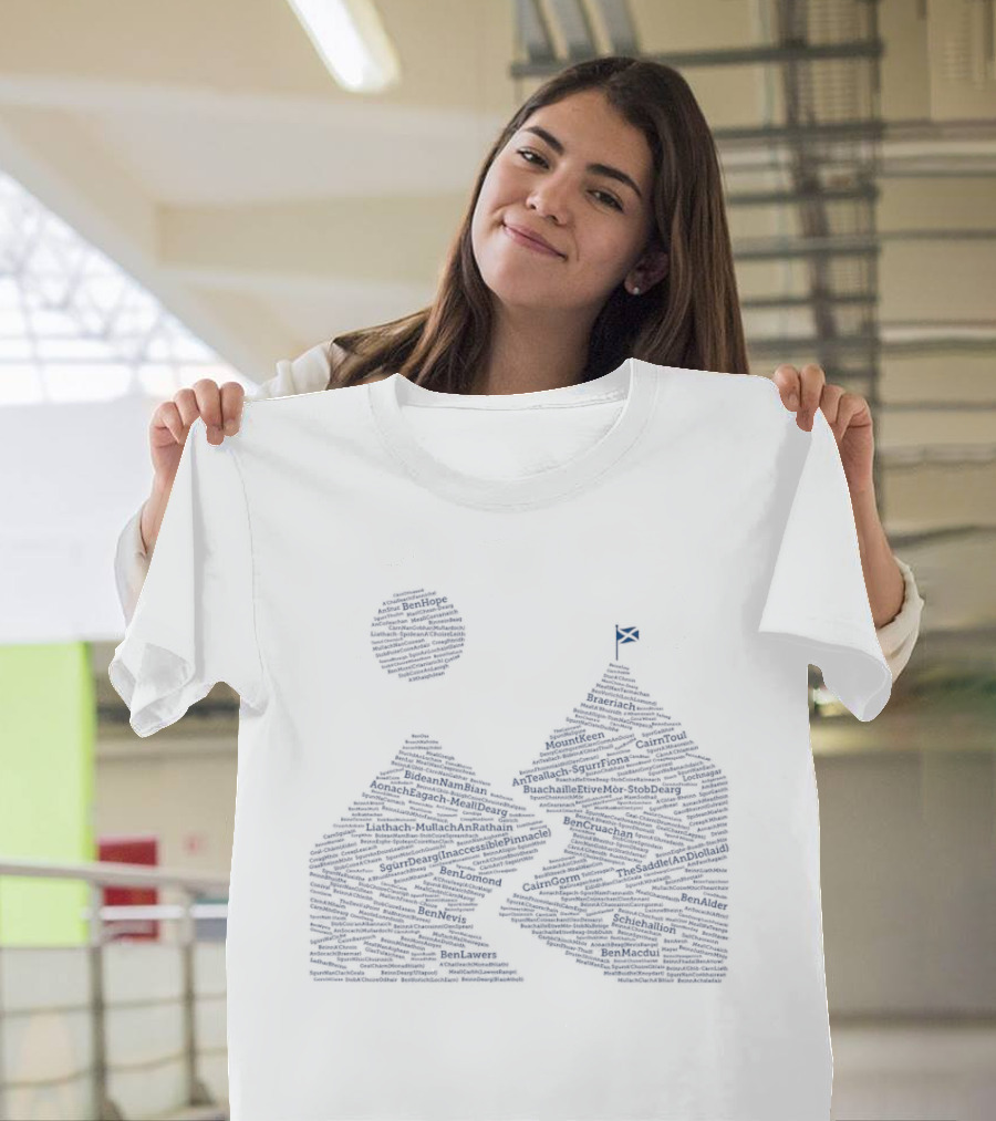 Mountain Adventure Summit With Flag Geometry T-Shirt