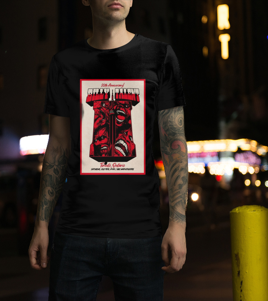 Billy Talent 20th Anniversary Toronto Ontario July 18 2026 T-Shirt