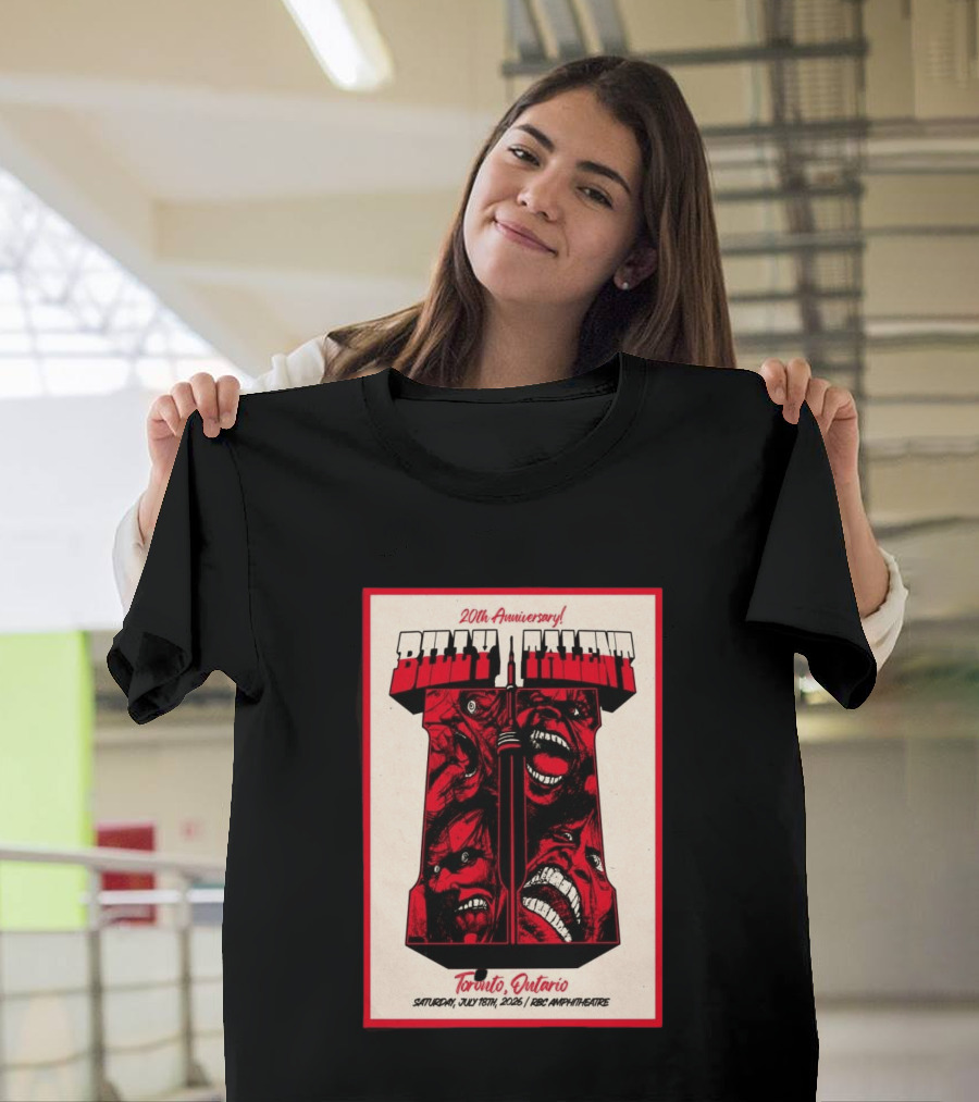 Billy Talent 20th Anniversary Toronto Ontario July 18 2026 T-Shirt