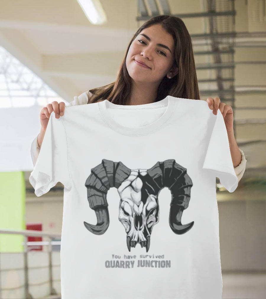 You Have Survived Quarry Junction Fallout Gaming Ram Skull T-Shirt