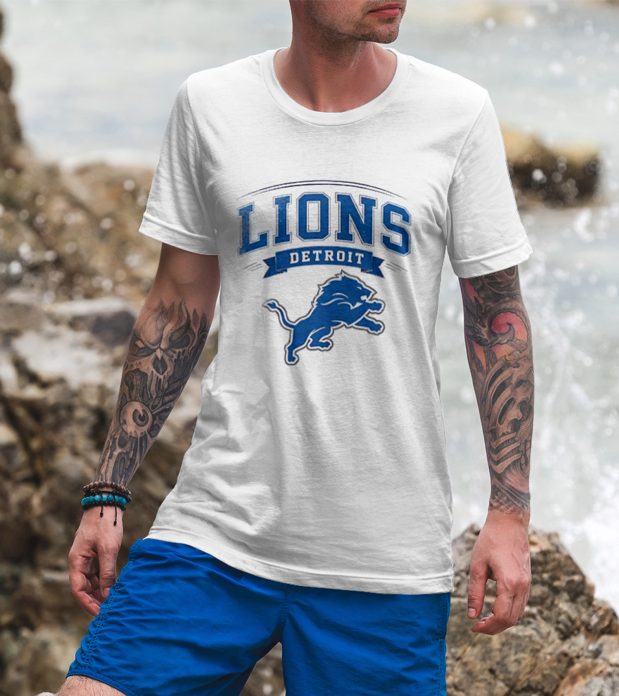 Detroit Lions Ghostface Running Football Fusion T-Shirt