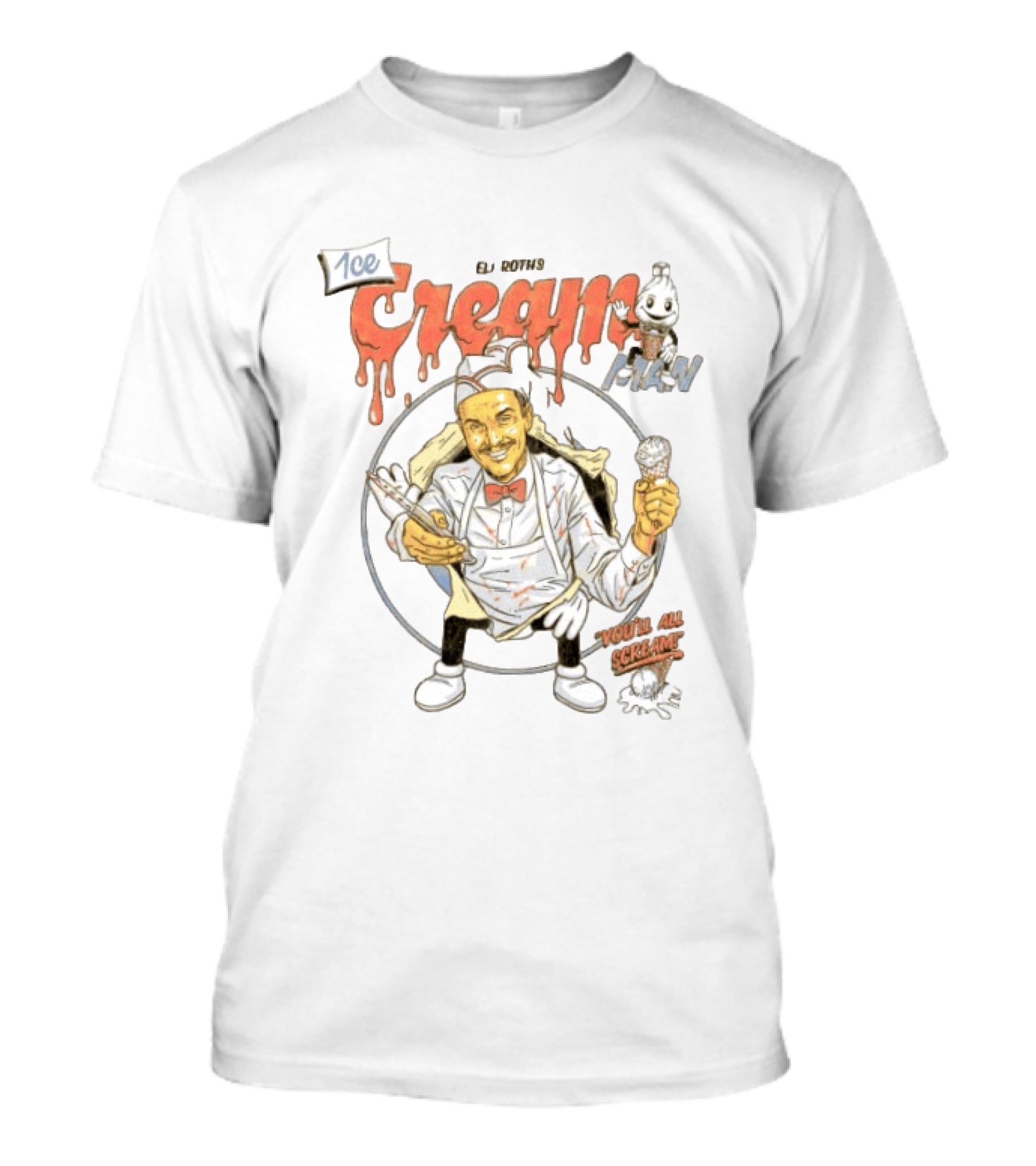 Eli Roth's Ice Cream Man You'll All Scream Scary Vintage Horror T-Shirt