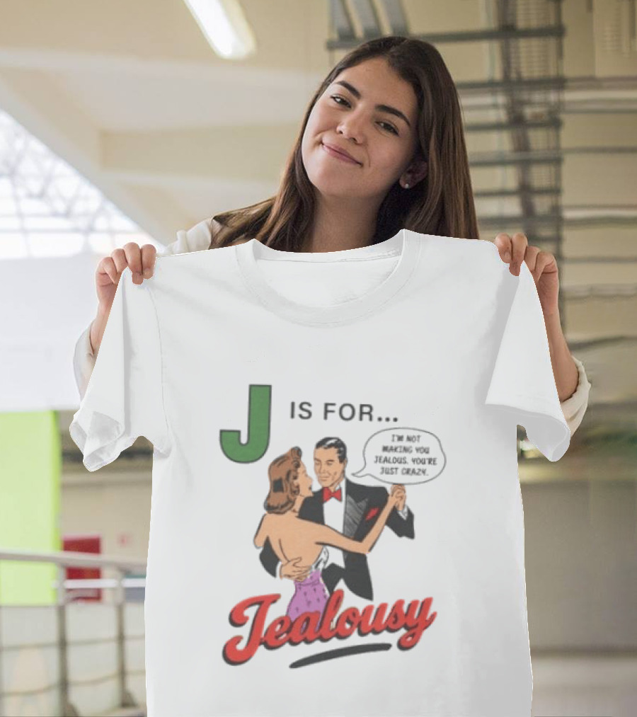 J Is For Jealousy Retro Dancing Couple Gaslighting T-Shirt