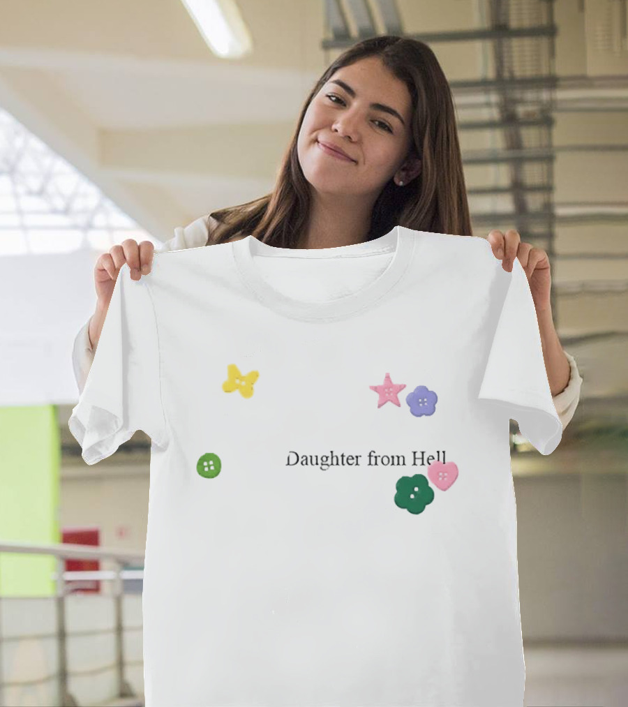 Gracie Abrams Daughter From Hell Buttons Butterfly Star Flower T-Shirt