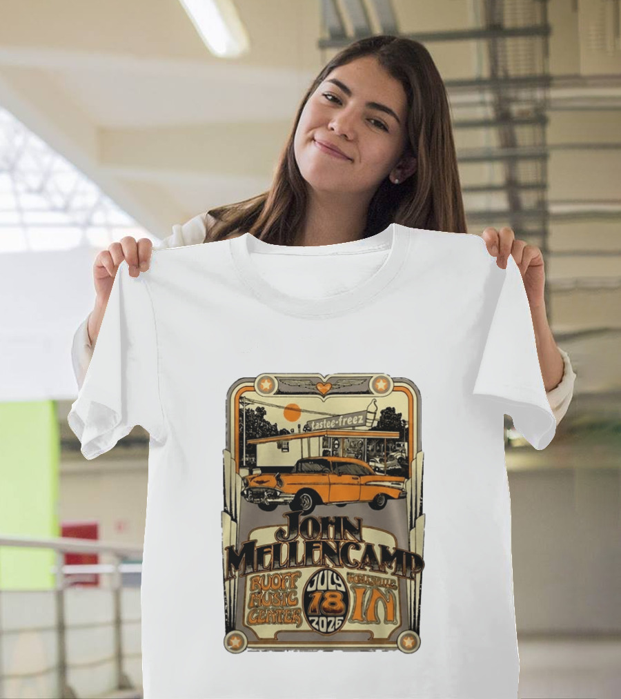 John Mellencamp Tastee Freez Ruoff Music Center Noblesville IN July 18 2026 T-Shirt