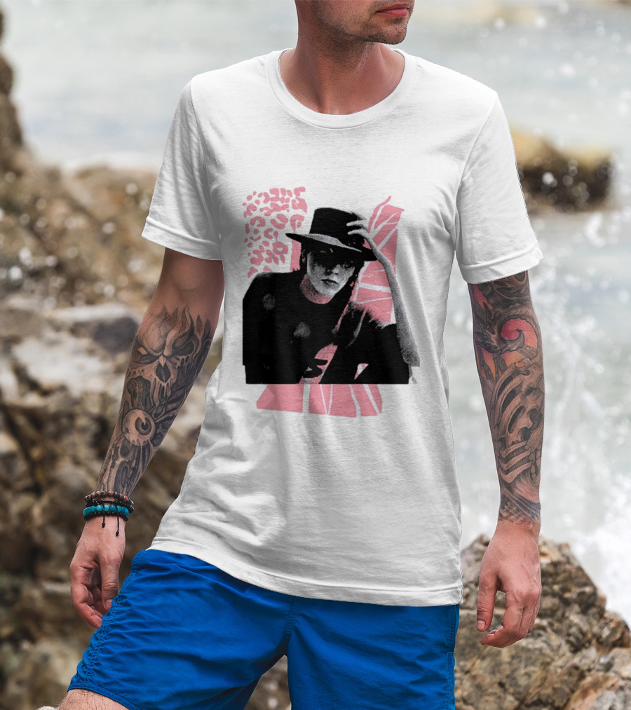 John Taylor Punk Masters Retro Style Hat And Femme Collage T-Shirt