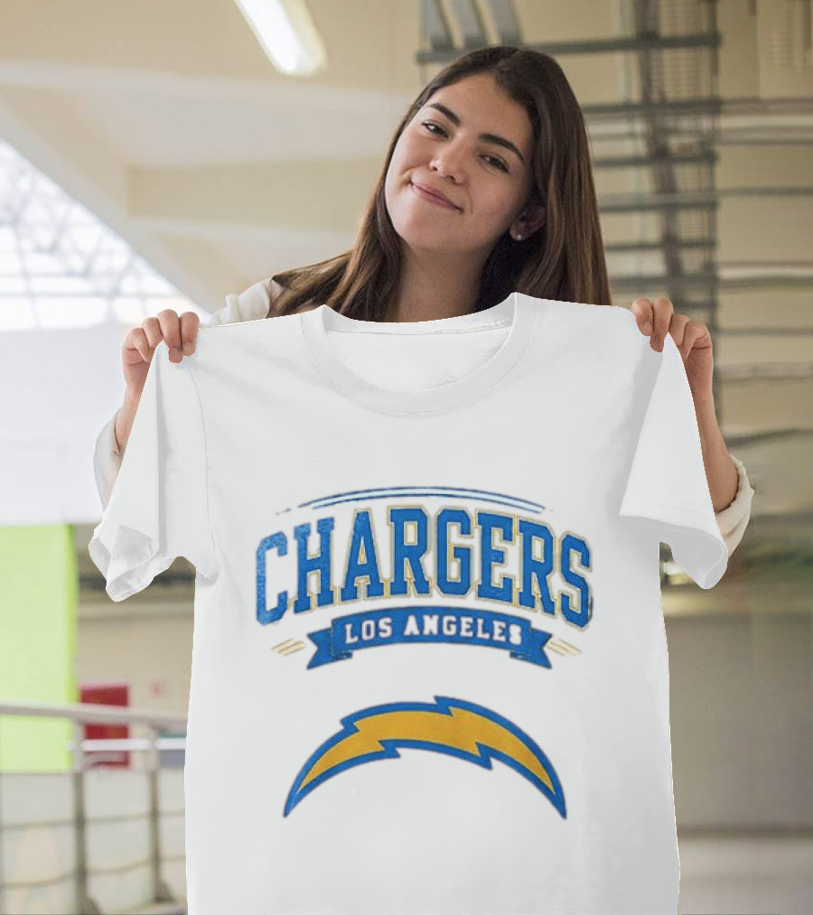 Los Angeles Chargers Ghostface Running Football T-Shirt