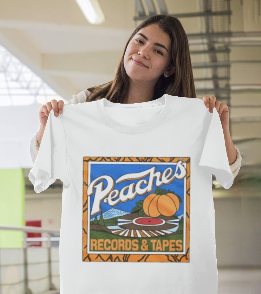 Peaches Records & Tapes Vintage Vinyl Peach T-Shirt