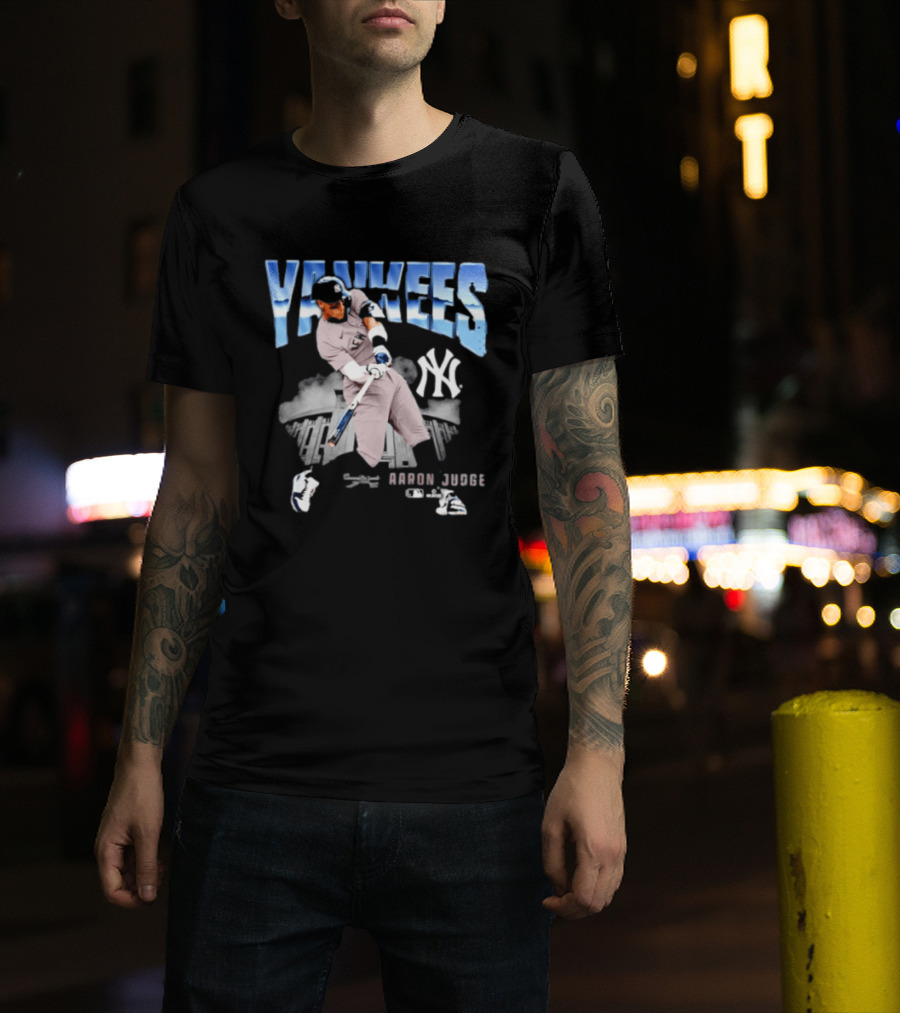 Aaron Judge Yankees New York MLB Player Yankees Stadium Scene T-Shirt