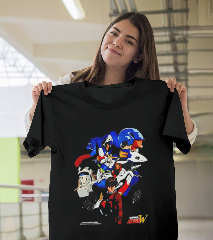 Heero Yuy Wing Gundam New Mobile Report Gundam W Anime Classic Mecha Series T-Shirt