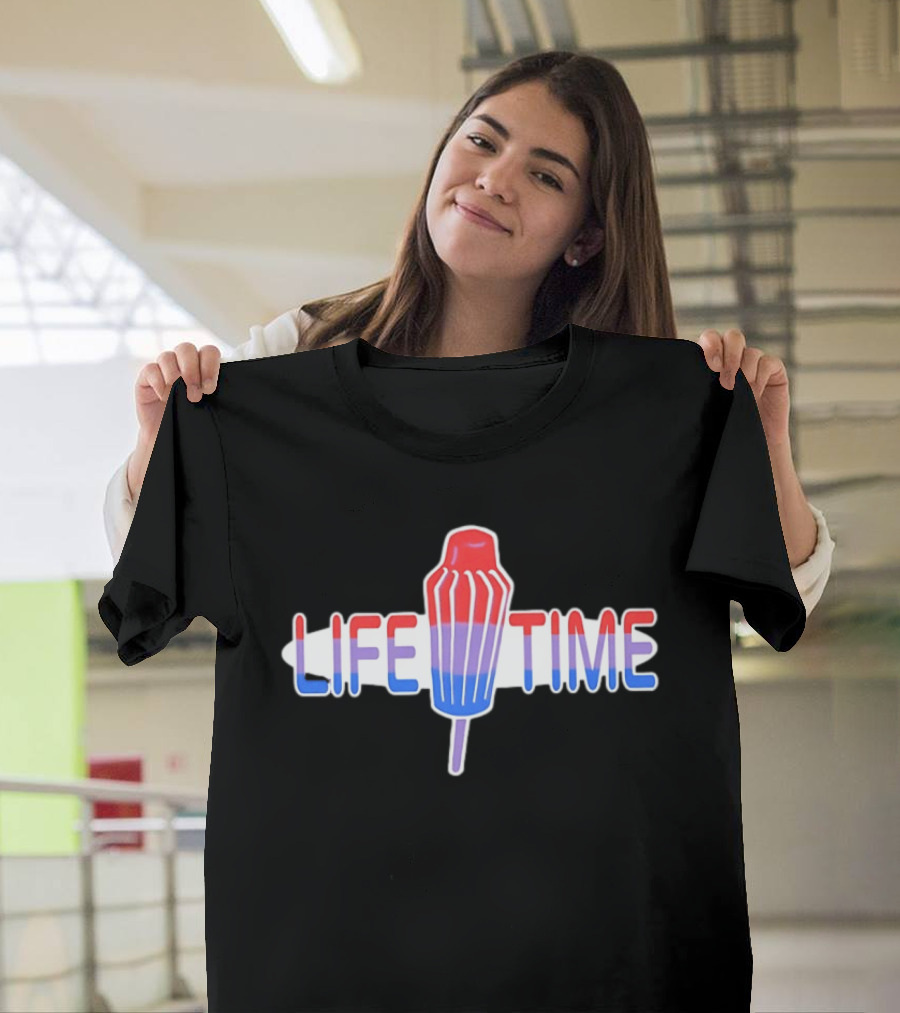 Life Time Popsicle Summer Ice Cream Red White And Blue T-Shirt