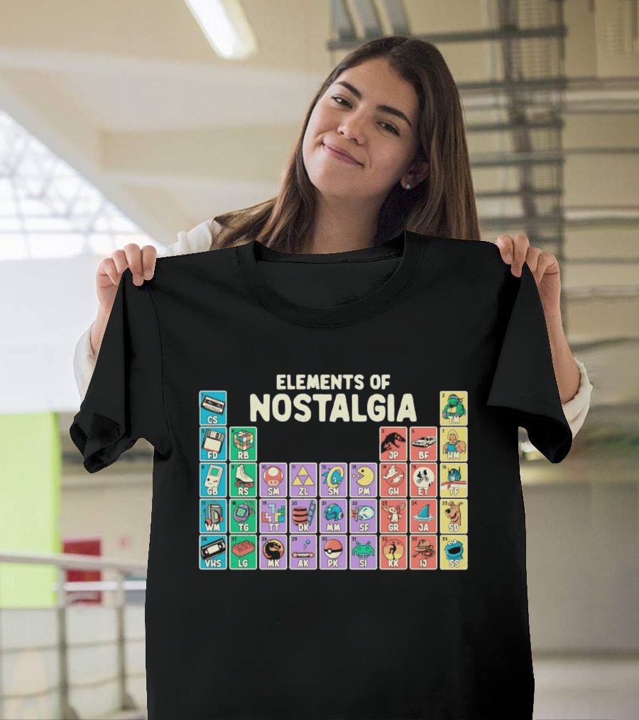 Elements Of Nostalgia Periodic Table Classic Memories T-Shirt
