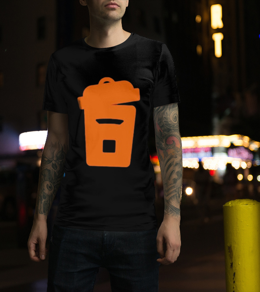 Orange Trash Can Garbage Bin Waste Basket T-Shirt