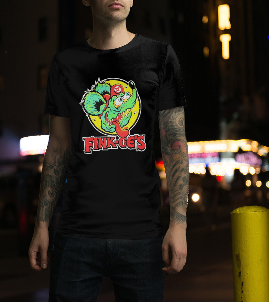 Fink Oe's Rat Fink RE Beast Ed Roth Hot Rod T-Shirt