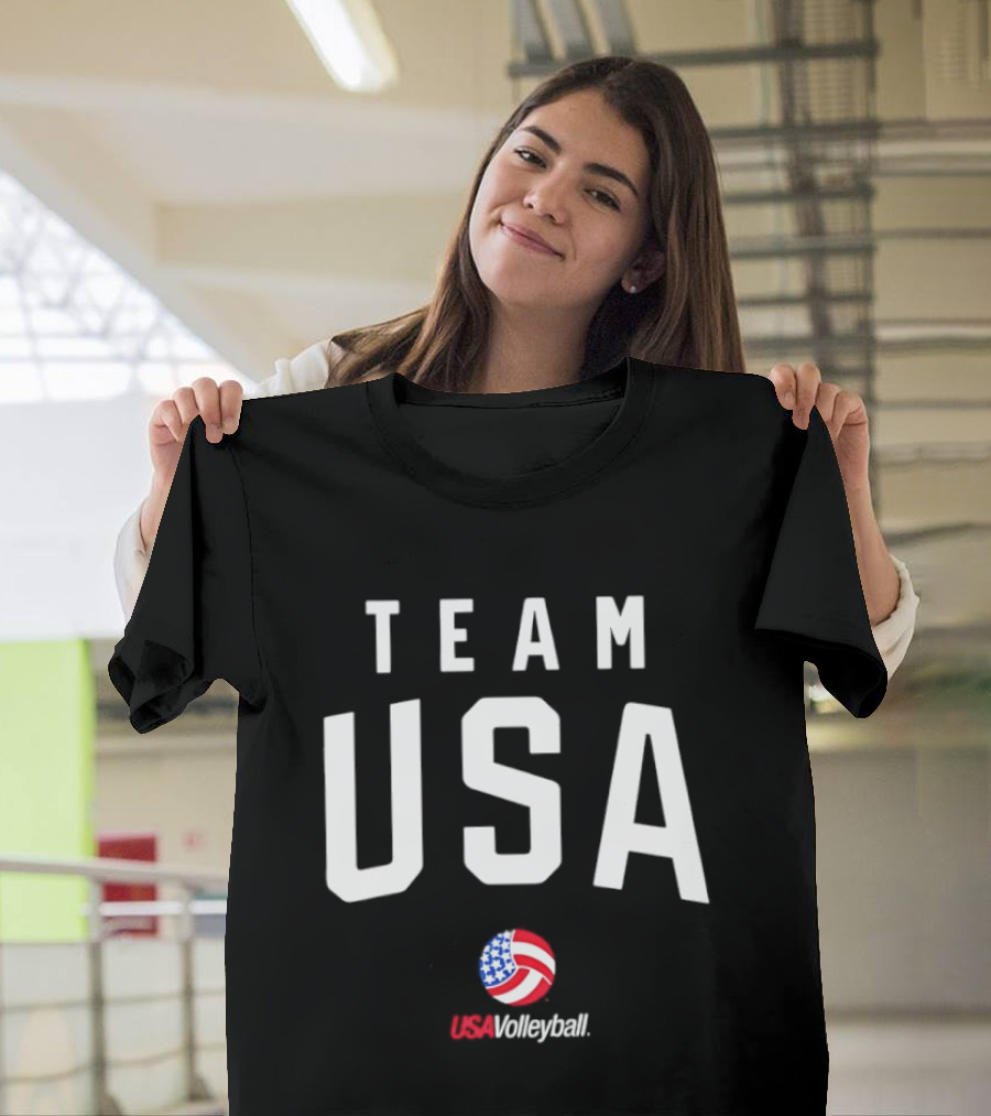 Team USA Volleyball Summer Games American Flag Volleyball T-Shirt