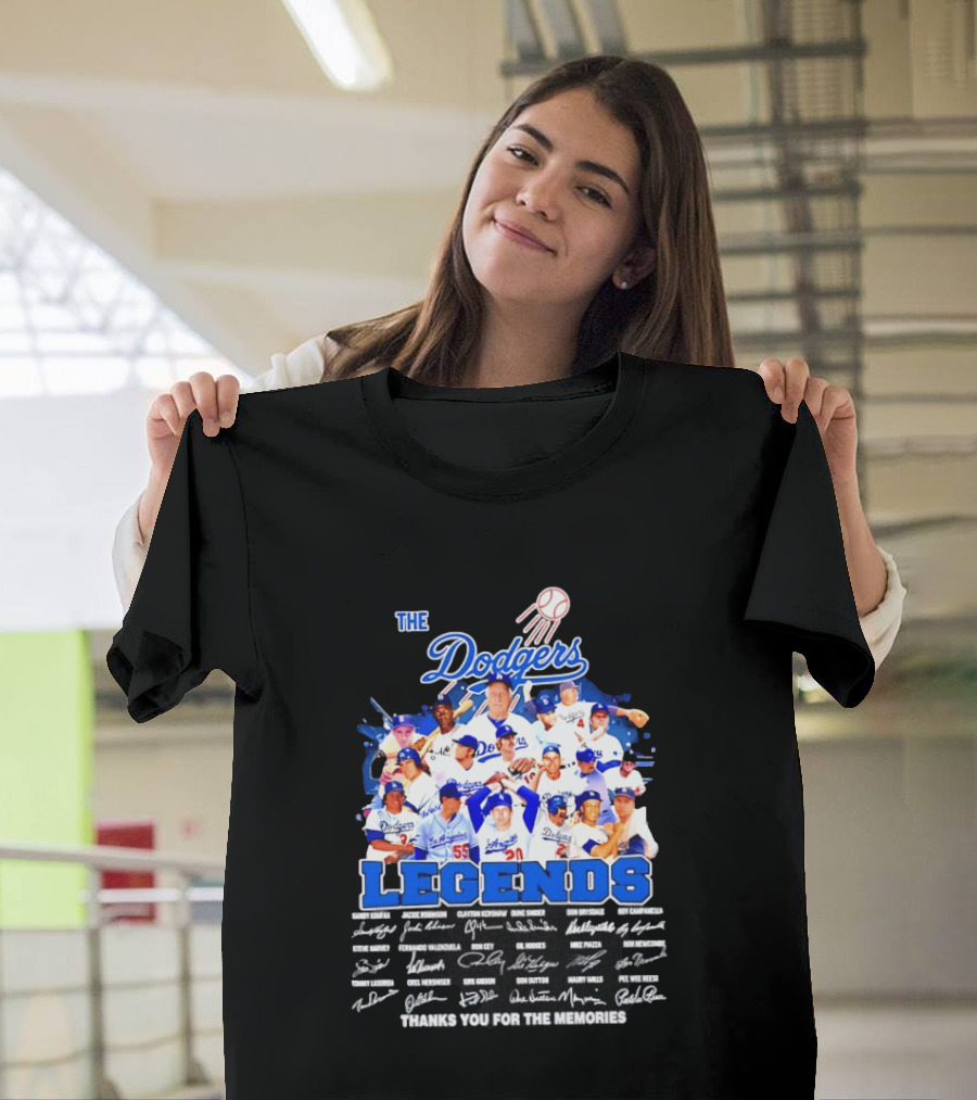 The Dodgers Legends Signatures Thank You For The Memories T-Shirt
