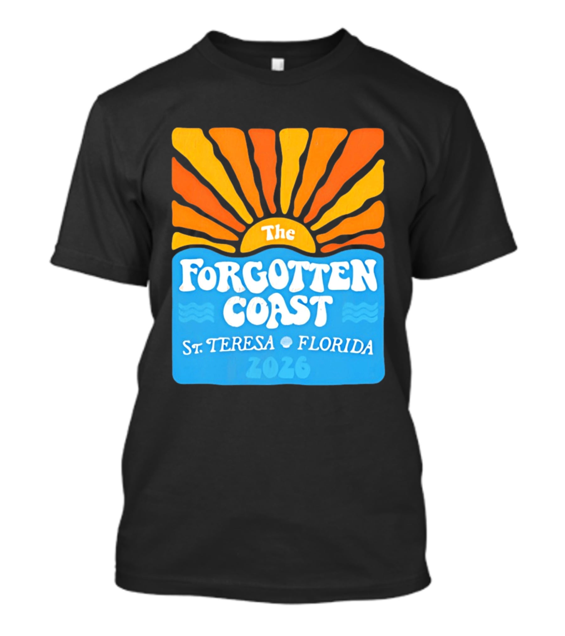 The Forgotten Coast St Teresa Florida 2026 Sunset Waves T-Shirt