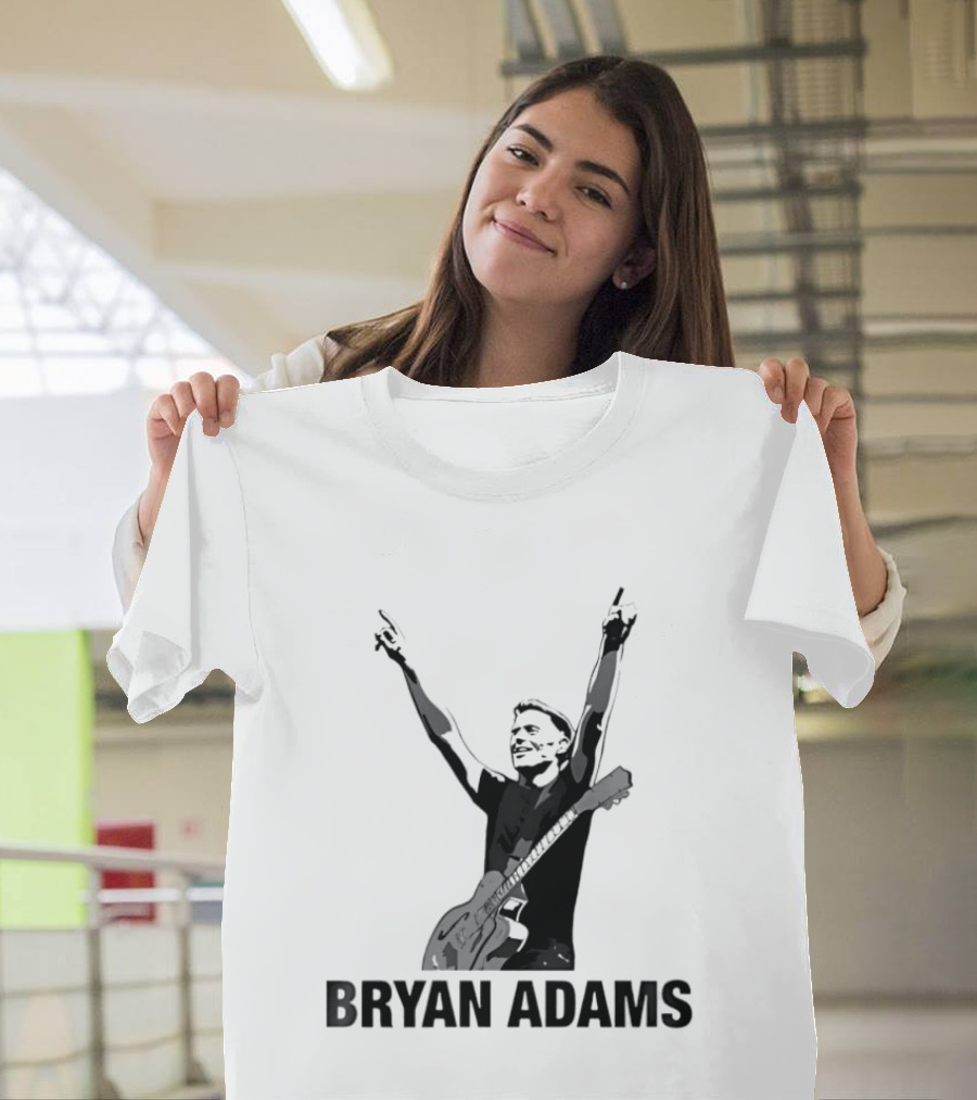 Bryan Adams Guitar Celebration Pose T-Shirt