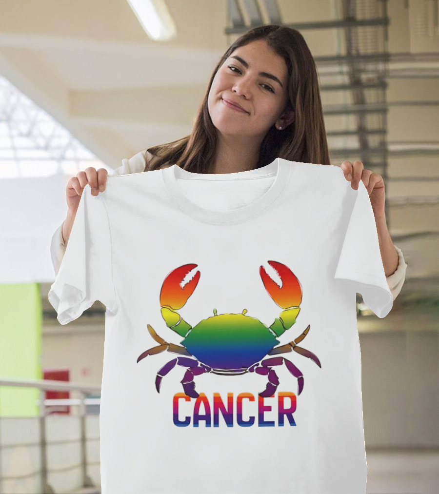 Cancer Rainbow Crab LGBT Pride T-Shirt