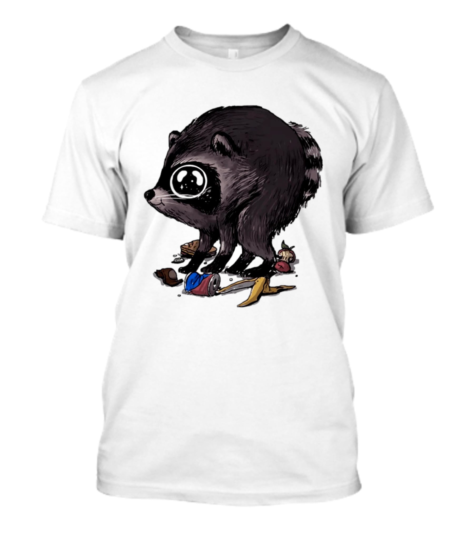 Jimothy Raccoon With Trash And Banana Peel T-Shirt