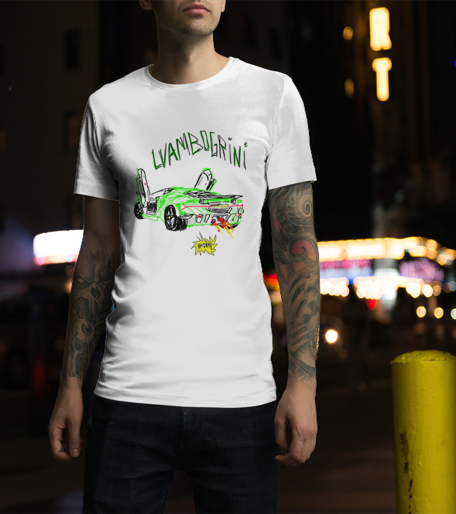 Lvambogrini Urdomo Sports Car Lamborghini Drawing T-Shirt