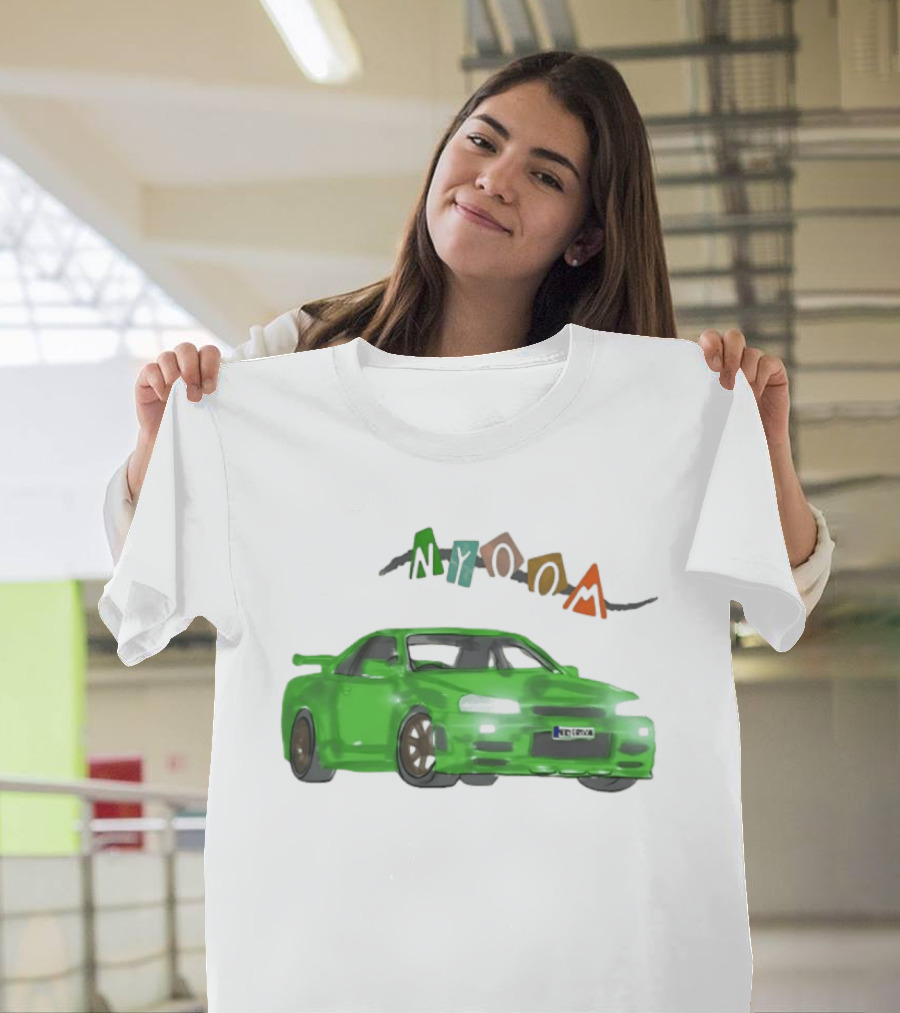 Nissan Skyline R34 GTR Nyoom JDM Drift Car Fan T-Shirt