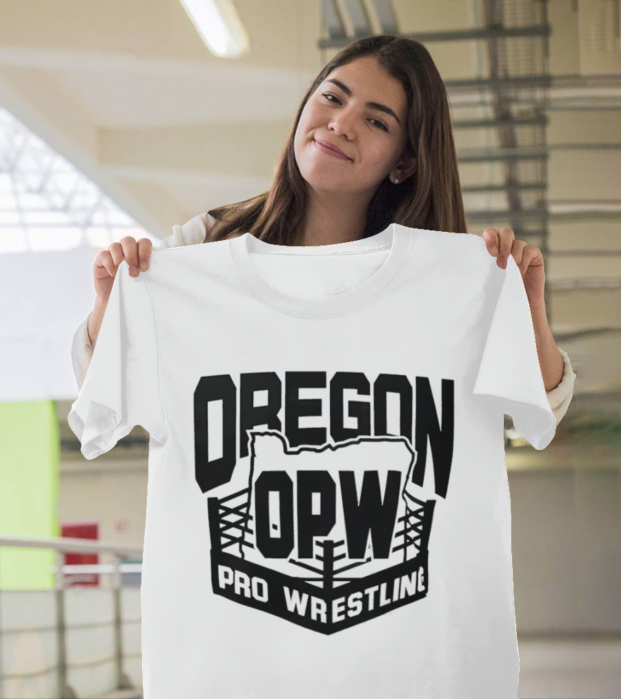Oregon OPW Pro Wrestling Ring Map T-Shirt