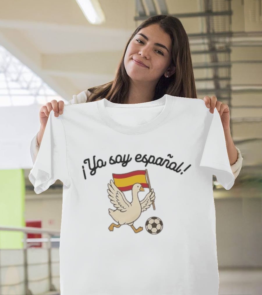 ¡Yo Soy Español España 2026 Ganso Bandera Fútbol! T-Shirt