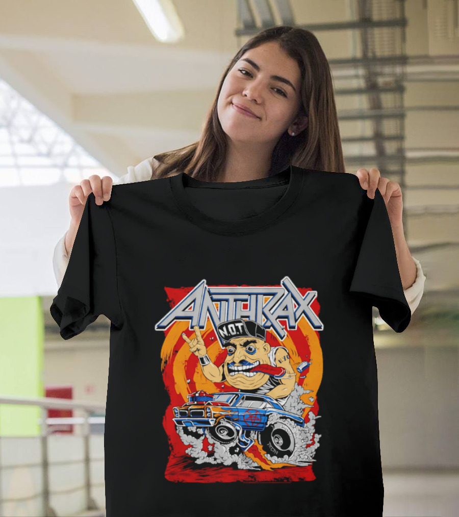 Anthrax N.O.T Muscle Car Ed Roth Style Illustration Monster Metal Rock T-Shirt