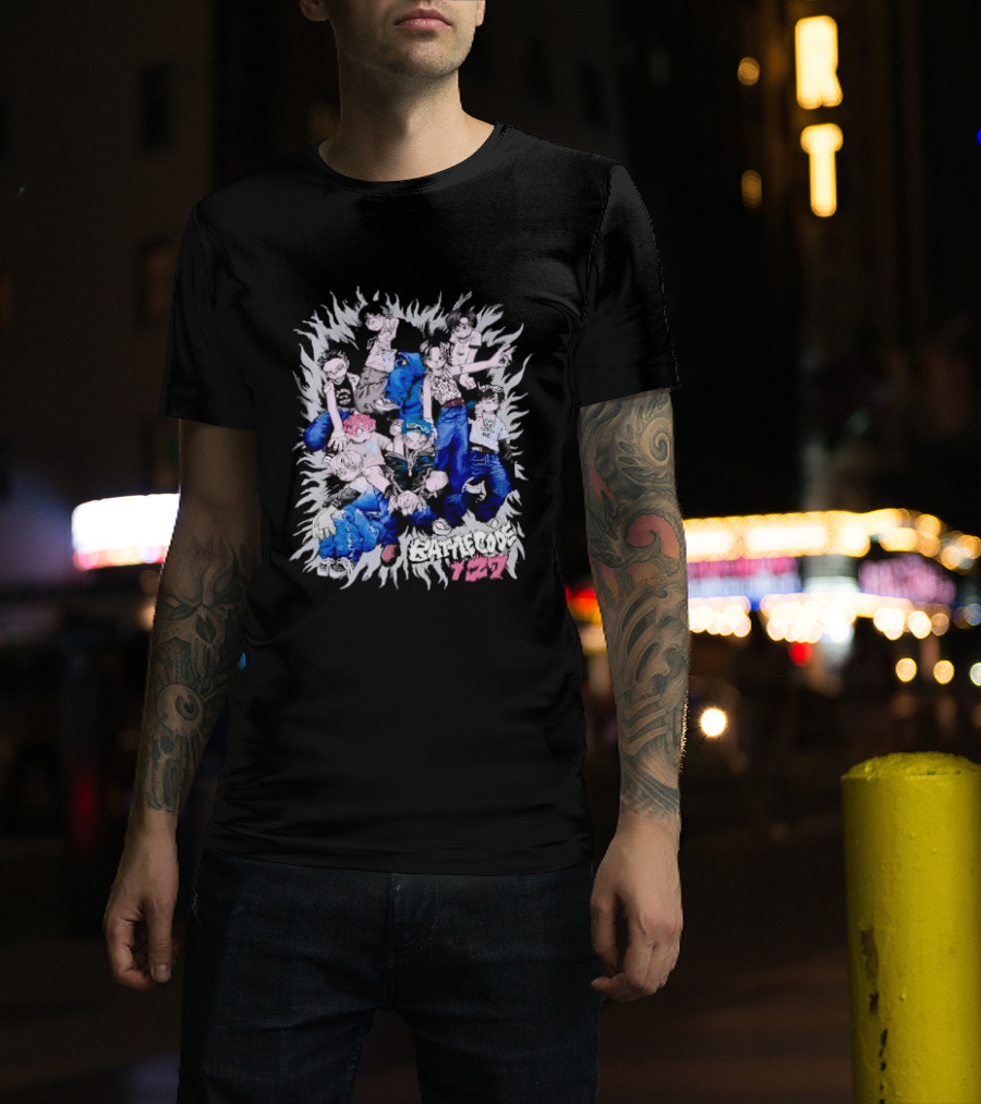 Battlecode 127 Anime Manga Characters Dynamic Group Pose T-Shirt