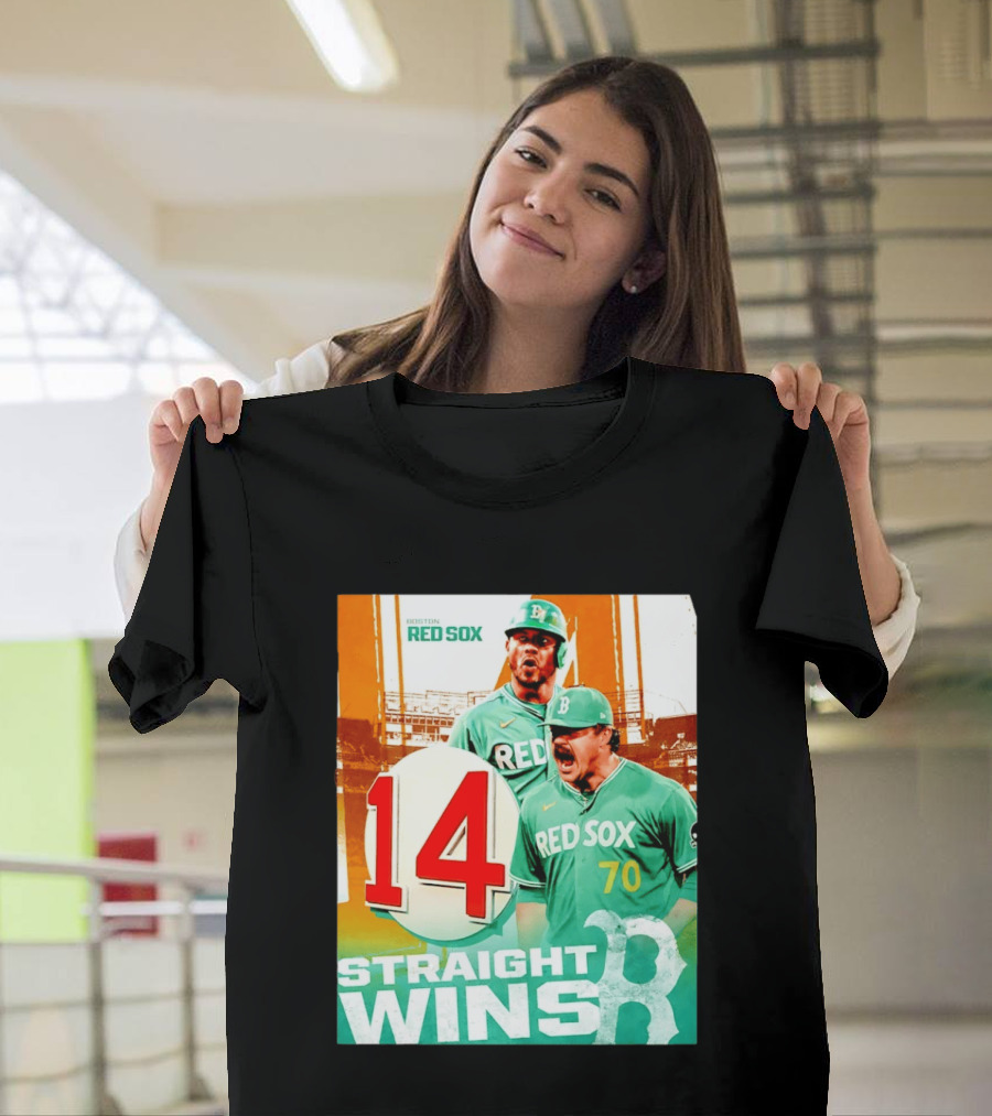 Boston Red Sox 14 Straight Wins Number 70 Celebration T-Shirt