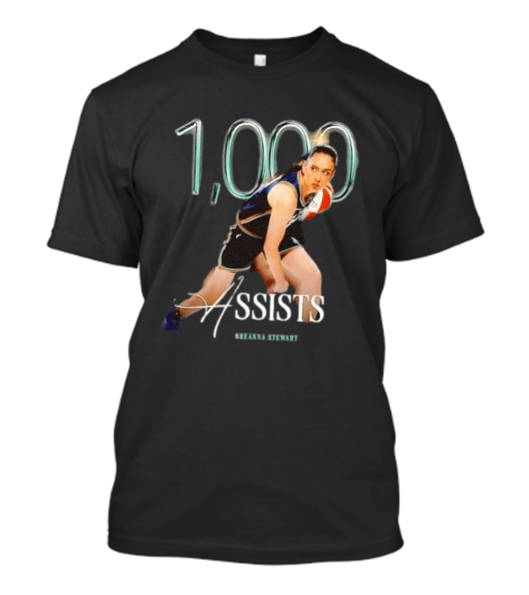 Breanna Stewart 1000 Assists Milestone New York Liberty Basketball Star T-Shirt