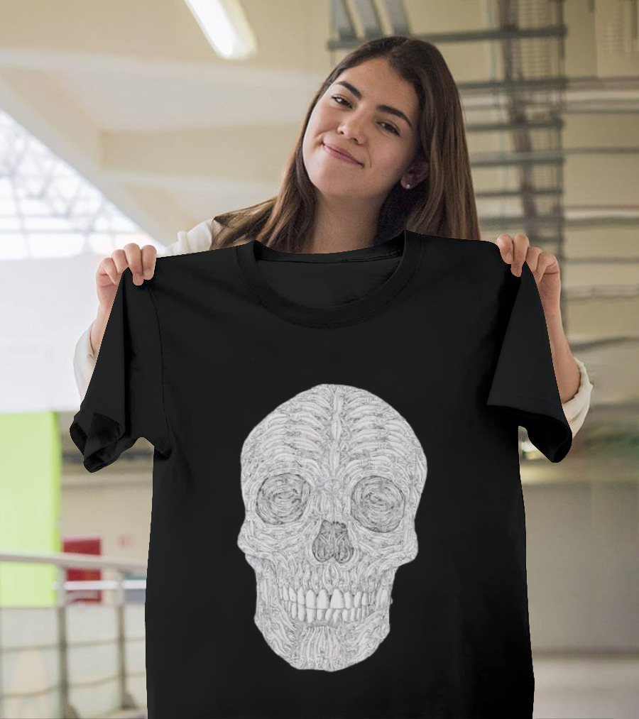 Salmon Fish Bones Skull T-Shirt