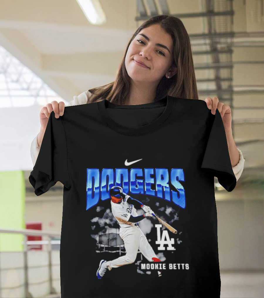 Nike Los Angeles Dodgers Mookie Betts Swing Action LA 2026 T-Shirt