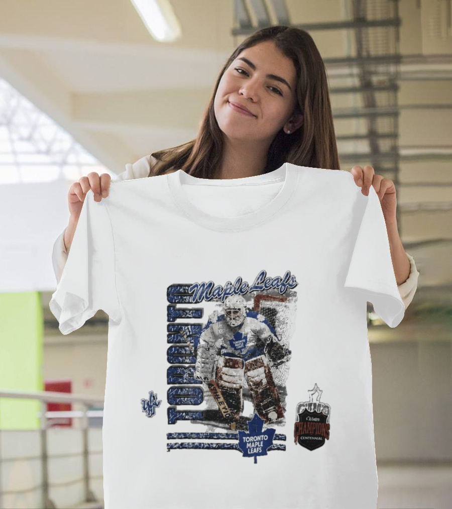 Toronto Maple Leafs Centennial Champions Vintage Hockey Goalie Gear T-Shirt