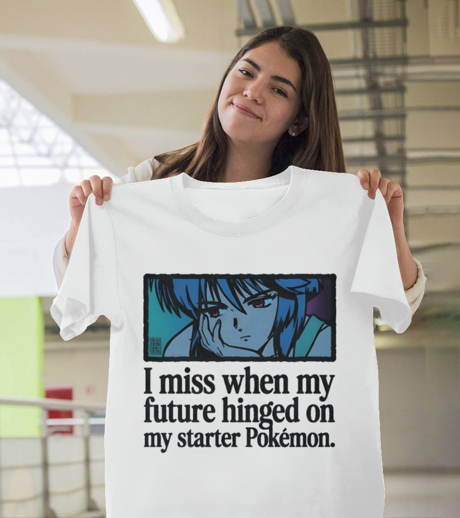 Motoko Kusanagi Ghost In The Shell I Miss When My Future Hinged On My Starter Pokémon T-Shirt