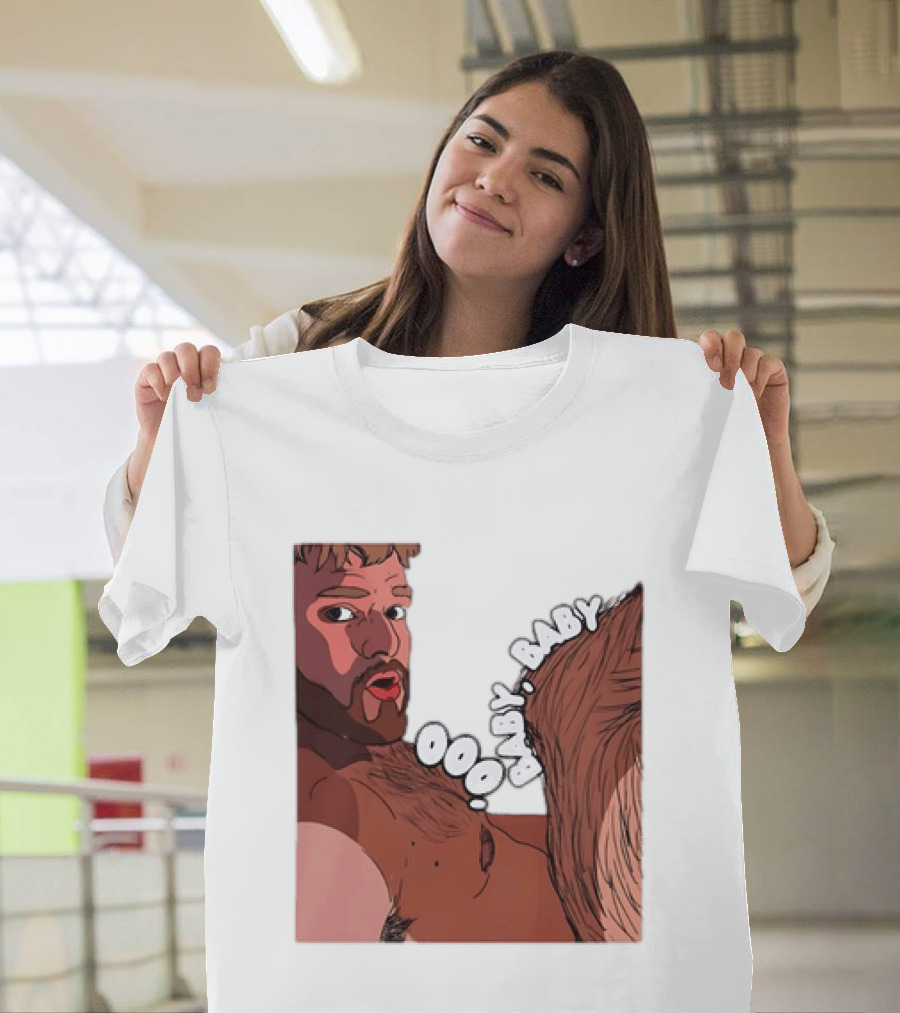Ooo Baby Bearded Man Illustrated Expression T-Shirt