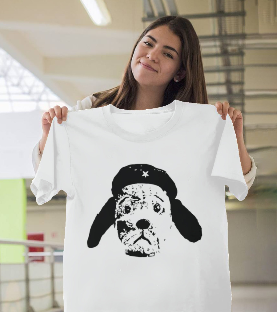 Che Guevara Dog Parody Beret Icon With Star T-Shirt