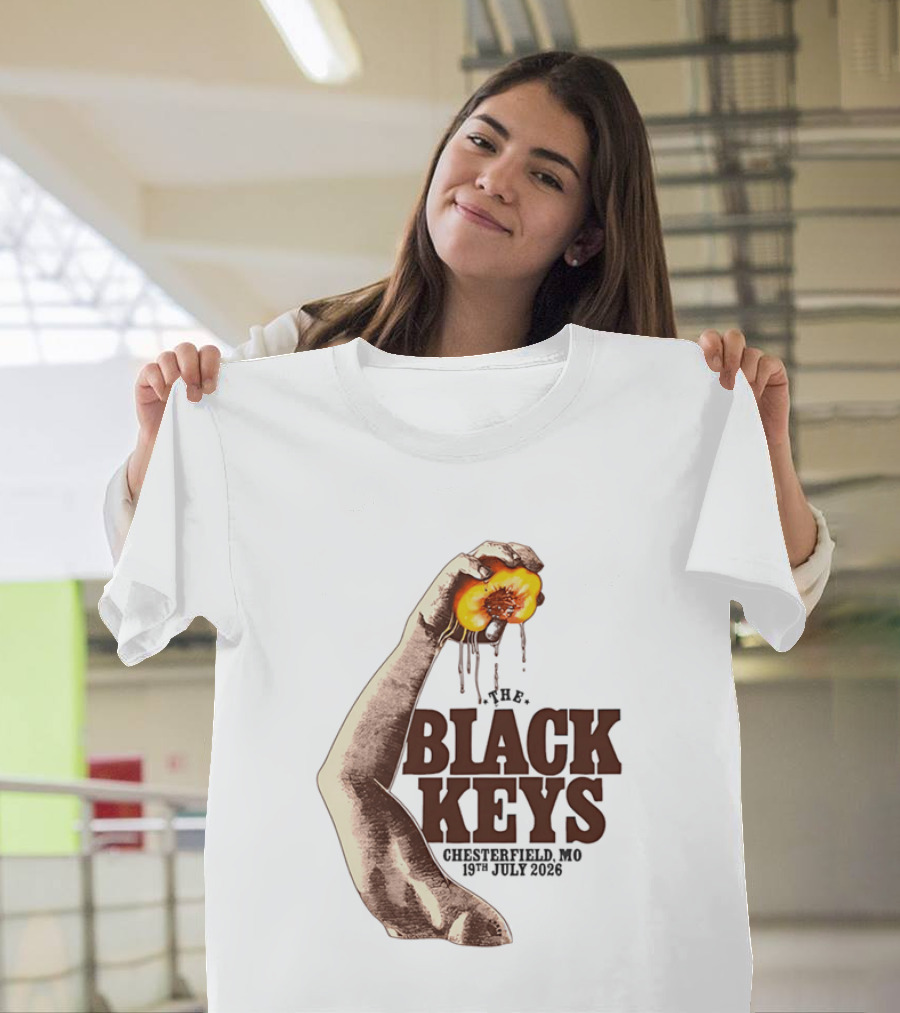 The Black Keys Chesterfield MO 19th July 2026 Peach T-Shirt
