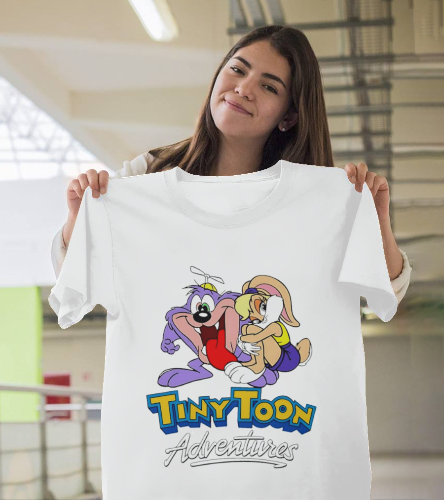 Tiny Toon Adventures Dizzy Devil Lola Bunny Cartoon Classic Characters T-Shirt