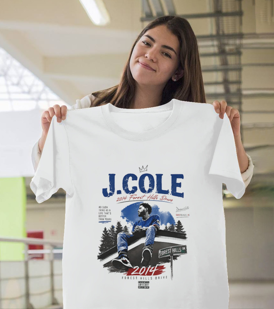J Cole 2014 Forest Hills Drive Dreamville Rap Music Album Cover T-Shirt